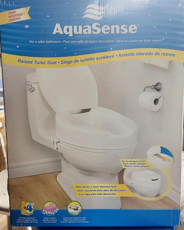 AquaSense Raised Toilet Seat, Elongated 4